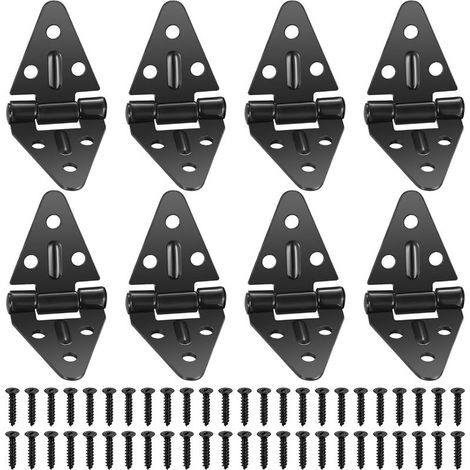 8 Pièces Charnières Pliantes, Charnière 180 Degrés Noire, Charnière de Meuble, pour Armoire, Penderie, Boîte en Bois, Table Pliante, Charnières pour Portes de Jardin (1/5)