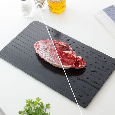 Planche à décongeler - Unfreeze Pad - Métal antiadhésif - Décongélation rapide - 35,5 x 20,5 cm