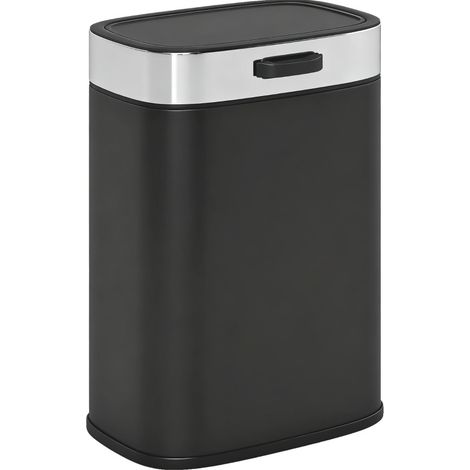 Poubelle de cuisine en acier inoxydable 5 L avec couvercle à maintien ouvert, à poser ou à suspendre sur porte jusqu’à 2,5 cm  CHICFURN (1/5)