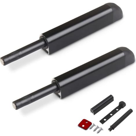 Lot de 2 ouvre, portes magnétiques, noir (1/5)