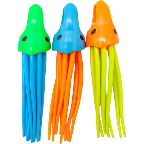 3 pièces Jouets de Piscine Enfant,Jouets de Plongée Calmars Amusants,Jeu Piscine Enfant Extérieur L'été,pour Divertissements Entrainement sous - Marin Plongée Natation Garçon Fille 7-12 Ans (1/5)