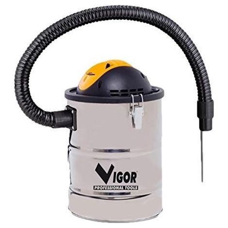 Poubelle aspiratrice à cendres Vigor Aspir-El Inox Lt.15 Watt 800