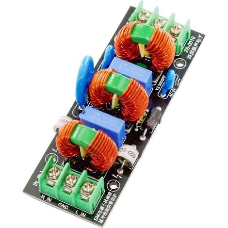 Filtre anti-interférences électromagnétiques 10 A, protection contre les surtensions et la foudre, mode commun (1/5)