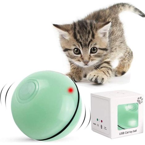 Interactive Cat Toy, 360 Degree Self-Rotating Ball, USB Charging LED Exercise Toy, Automatic Rotating Interactive Balls for Kittens, Engaging and Fun (1/5)
