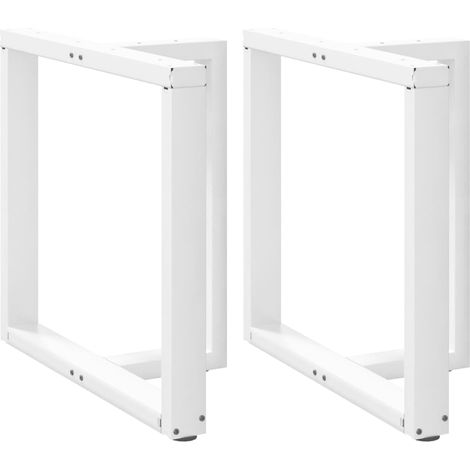 Esstischbeine T-Form 2 Stk. Weiß 80x35x(72-73) cm Stahl