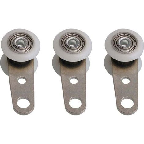 Set mit 10 Rollen für Terrassentüren oder Schiebetüren – aus Metall und Kunststoff – 4,5 x 1,9 cm (1/5)
