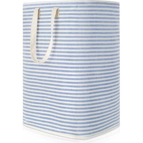Panier à Linge Sale Pliable Imperméable en Tissu avec Une Grande Capacité, Bleu