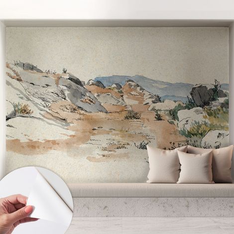 Papier peint autocollant adhésif avec motifs pour salon et chambre accessoire stylé pour votre intérieur Paysage rocheux 208x146 cm (1/5)