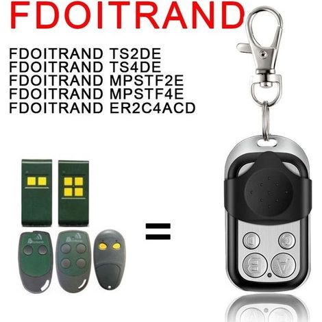 Télécommande pour porte de garage - DOITRAND TS2DE/TS4DE/MPSTF2E/MPSTF4E/ER2C4ACD - 433.92 MHz - Fixed Code