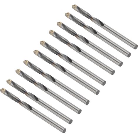 Set mit 10 Hartmetallbohrern, schnelles Bohren, hohe Härte, Verschleißfestigkeit, zylindrischer Schaft, Spiralbohrer (1/5)