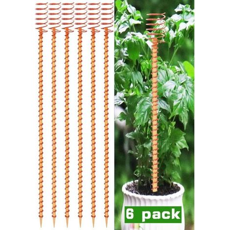 Lot de 6 antennes de Jardinage en cuivre pour électroculture - 33 cm - Tiges en cuivre Pur pour Jardinage et électroculture