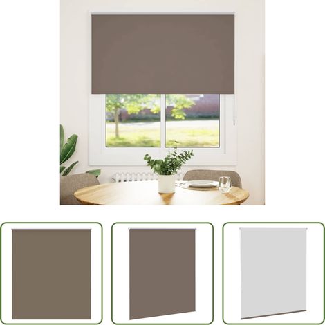 vidaXL Contrôle de lumière - Store enrouleur occultant café 125x150cm largeur du tissu (1/5)