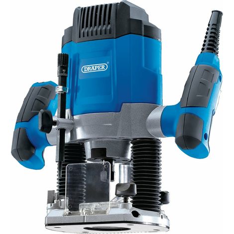 Draper 1200W 1/4" (8mm) Variable Speed Electric Plunge Router with 240V Power, Model 02519 (1/5)