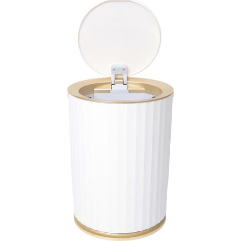 Poubelle à capteur intelligent, compatible avec les cuisines, salles de bains, salons, etc., avec batterie pour éviter les fuites. (1/5)