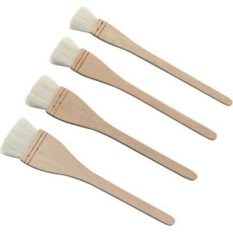 Longdex Creative Mark Professional Soft White Goat Hair Paint Brushes Set of 4 for Washing, Background Work, Watercolor and Ceramic Pottery (1/5)