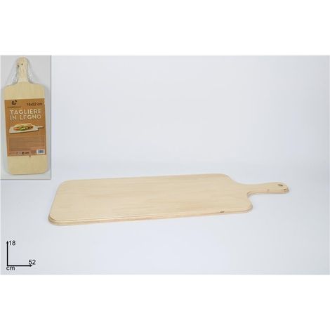 DUE ESSE DISTRIBUZIONI Tagliere Classico Legno 18 x 52 Cm Beige