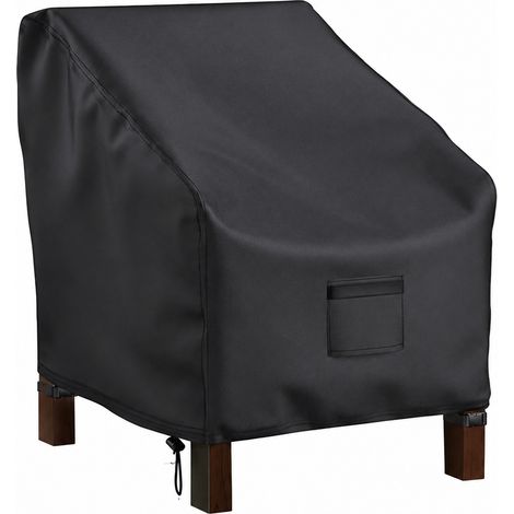 Housse Chaise Jardin 420D Noir W29H30D30 pouces (lot de 1) Imperméable 25 × 21 × 5,5 cm 500 g – Livraison gratuite (1/4)