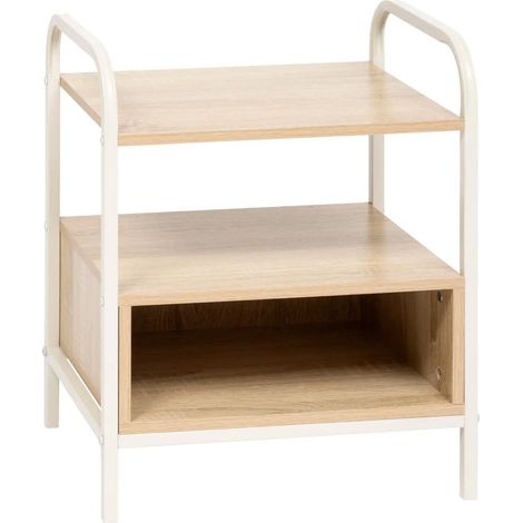 Table de Chevet Avec Niche "Curvy" 50cm Naturel (1/4)