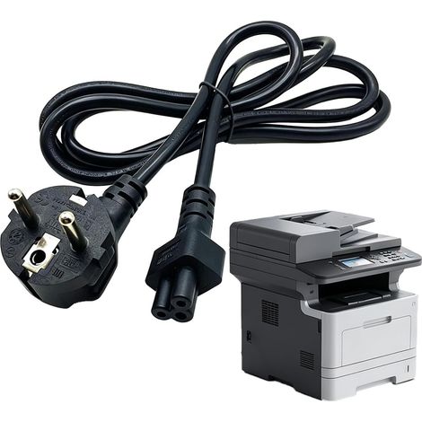 Cavo di alimentazione da 1 m per Ninebot by Segway Max G2 G30 G30D G30D2 F65D G2E G30P P65 P100S G30E – Spina IEC C5 a 3 pin a quadrifoglio per monopattino elettrico, laptop, PC, TV LG, nero (1/5)