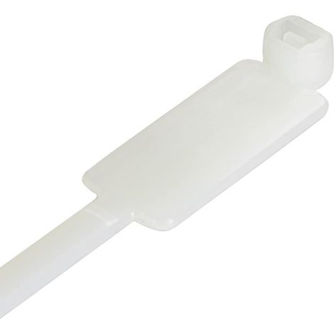 Techly Fascette Fermacavi 200x4,8mm con Targhetta 13x28mm 100 pz Bianco (1/5)