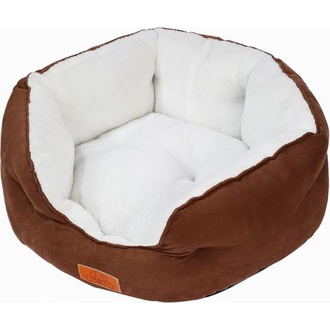 Lit pour chien pour petits chiens et chats, lavable, pour chiot, avec fond antidérapant, chauffant, doux et apaisant (1/5)