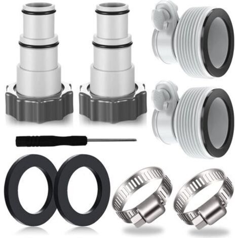 Caoutchouc Adaptateur Tuyau pour Pompe, Raccord pour Tuyau Piscine Intex Ø 32 et 38 mm