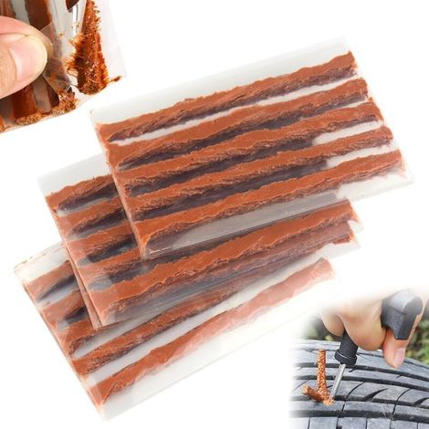 20 pièces bandes de réparation rapide en caoutchouc pour pneus crevés, accessoires de vélo, Outil du mécanicien (1/5)