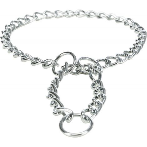 Collier d'arrêt XL. 65 cm/4 mm chaîne, simple rang. pour chien - Trixie (1/2)