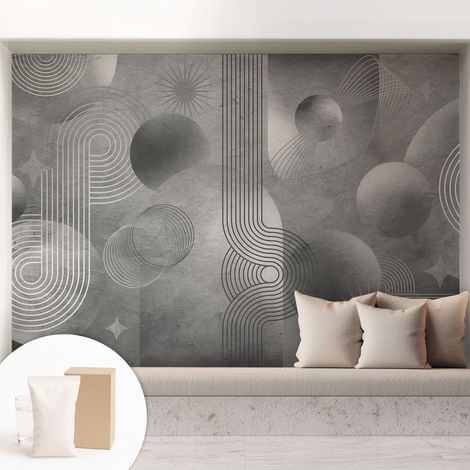 Carta Da Parati - Non Tessuto - Con Colla Inclusa - Per Interni - Ecologica - Con Ingresso - Soggiorno eleganza astratta 208x146 cm (1/5)