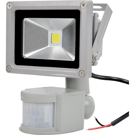 LED 10W Projecteur Sonde Mouvement de,Lumière Extérieure Imperméable de l'IP65 de Mini,900LM,6000k,Blanche de Sécurité de Lumière du Jour avec PIR,sans Prise,équivalent D'ampoule Halogène de 80W (1/5)