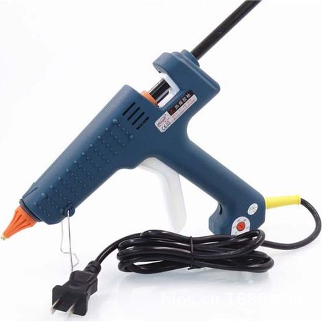 Pistolet à colle chaude rapide et sûr chauffé 250 W Pistolet à colle résistant aux déversements pour réparation, artisanat, bricolage, maison, bricolage, bureau - Bleu 1pc