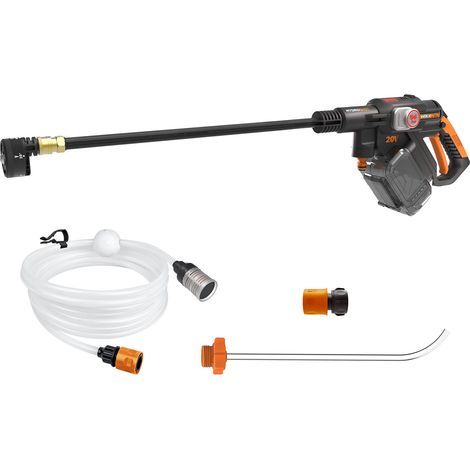 WORX Akku-Hochdruckreiniger WG633E.9, 56 bar, 220L/H, Zubehör, Farbe schwarz orange, ohne Akku und Ladegerät