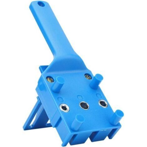 Localiteur de forage Positionneur de Trou Droit Outil De Travail Du Bois De Poche pour Précis BRICOLAGE De Forage En Plastique -Bleu (1/4)