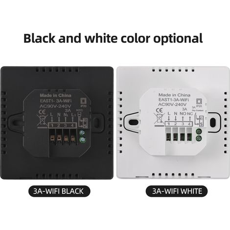 Thermostat connecté WiFi Tuya écran tactile programmable mode auto manuel régulateur chauffage eau sol maison (1/3)