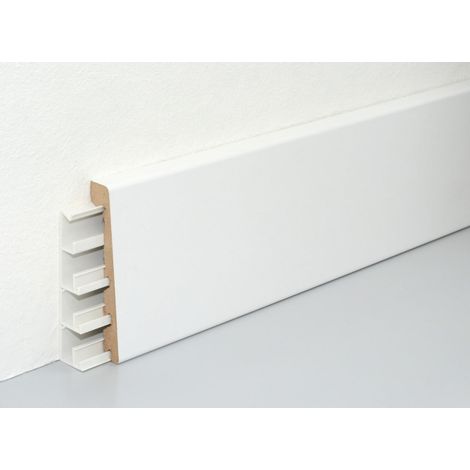 Neuhofer Fußleiste 240 cm x 92 x 24 mm weiß Sockelleisten & Fußleisten