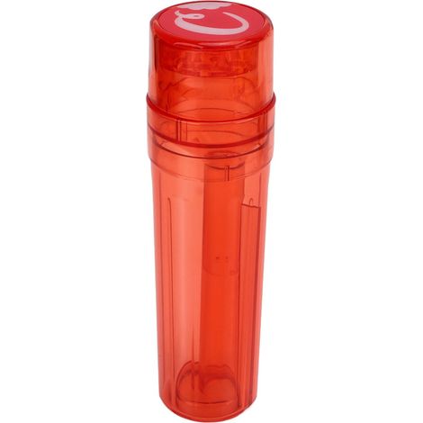 Broyeur à Herbes Transparent Portable et Lavable pour Épices - Moulin à Épices Compact Rouge pour Cuisine (1/5)