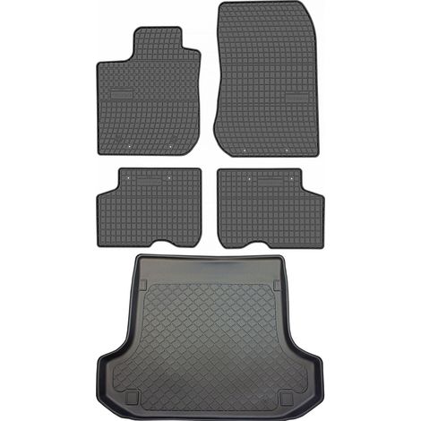 Juego de alfombrillas de goma para coche y maletero para Dacia Logan II MCV Kombi (desde septiembre de 2013 hasta 2020). (1/5)