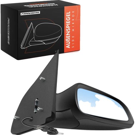 Espejo retrovisor exterior, posición de instalación derecha, ajustable manualmente, tipo convexo, compatible con GM/Opel, color negro. (1/5)