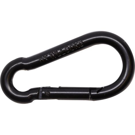 Karabinerhaken Schwarz Verzinkt 5 x 50 mm - pro Stück (1/2)