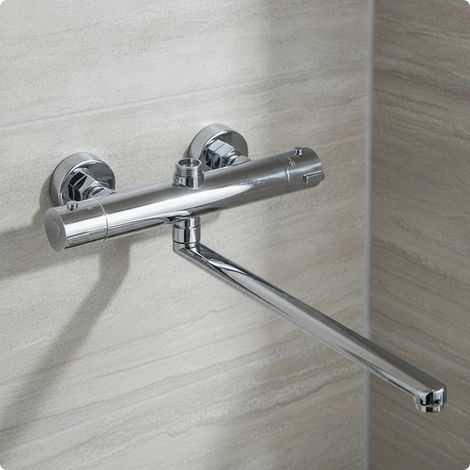 Robinet de baignoire mural - Gain de place - Durable - Idéal pour les propriétaires de salle de bain (1/5)