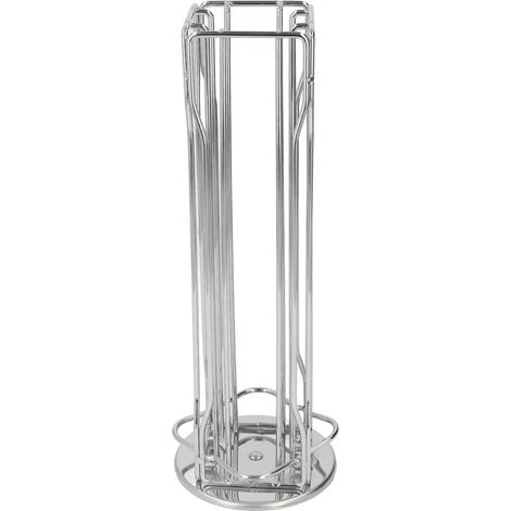 Porte-capsules café 360° rotatif, base antidérapante épaisse en fer forgé, support pour dosettes Vertuoline, 20 capsules, argent (1/5)