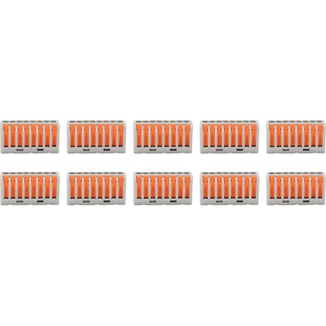 Lot de 10 bornes à sertir pour câbles rigides flexibles, connecteurs rapides pour fils conducteurs, PCT218 (1/5)
