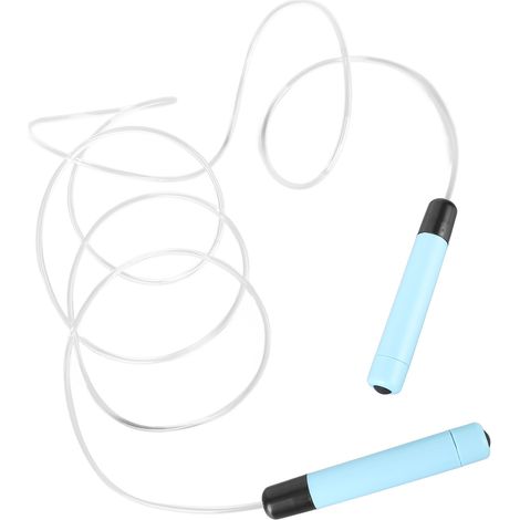 LED-Springseil mit ergonomischem Griff, hell und unterhaltsam, ideal für Schüler und Erwachsene, die sich sportlich betätigen möchten (blau). (1/4)