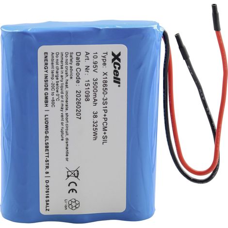 XCell Pile rechargeable spéciale 3x 18650 Li-Ion 11.1 V 3500