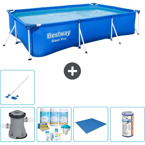 Bestway Steel Pro Rechteckig - 300x201x66 cm - 6-teilig S22089 (1/4)