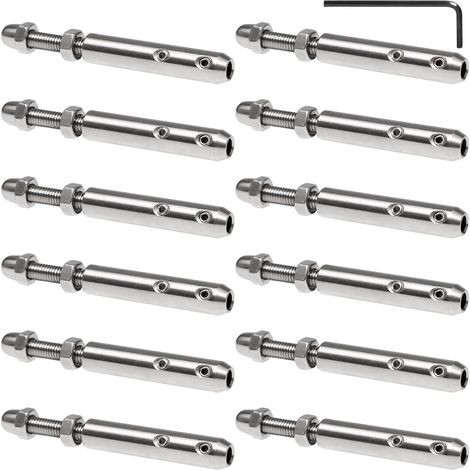 12 Piece M4 Tensioner Cable Stainless Steel Tension Screw (1/5)
