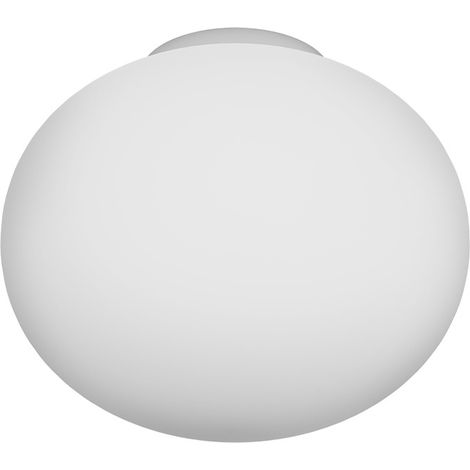 Plafoniera Contemporanea Soft Metallo Cromo Vetro Acidato Opaco 1 Luce E27 35Cm (1/3)