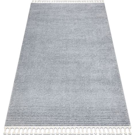 Carpet SEVILLA PC00B stripes grey Fringe Berber Moroccan shaggy grey 240x330 cm