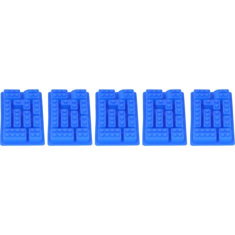 Blaue Silikon-Eiswürfelform, 5 Stück, blockförmig, Schokoladenform, Kuchen, hausgemachtes Gebäck, DIY. (1/5)