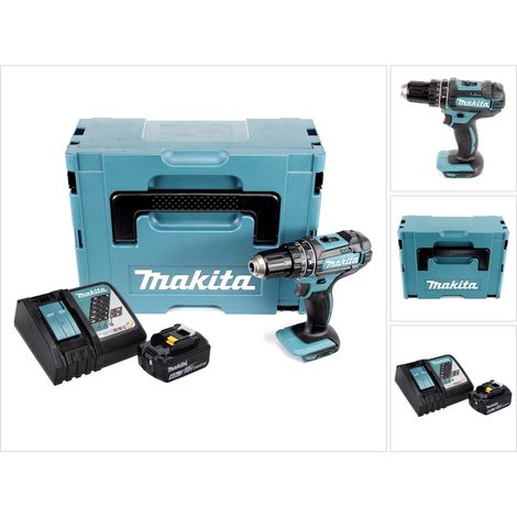 Makita DHP 482 RG1J Akku Schlagbohrschrauber 18 V 62 Nm + 1x Akku 6,0 Ah + Ladegerät + Makpac